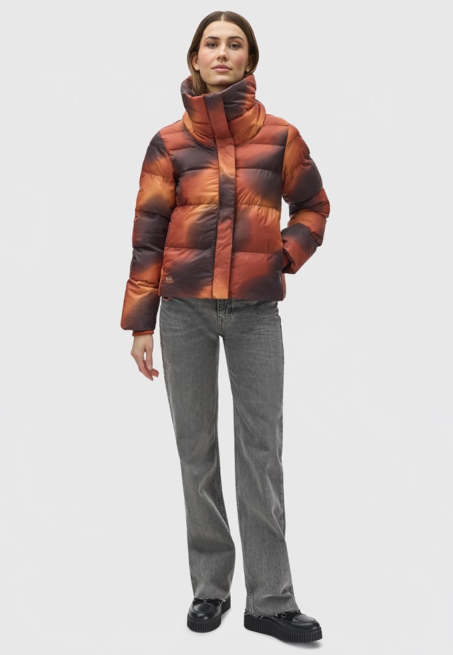 Ragwear Steppjacke »Lunis Ombre« ohne Kapuze stylische, cropped Winter Kurzjacke