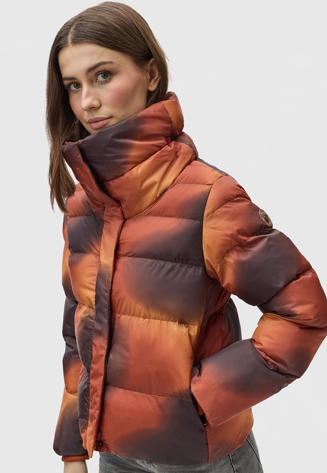 Ragwear Steppjacke »Lunis Ombre« ohne Kapuze stylische, cropped Winter Kurzjacke