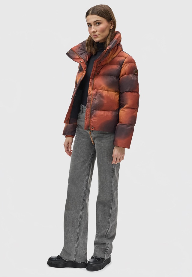 Ragwear Steppjacke »Lunis Ombre« ohne Kapuze stylische, cropped Winter Kurzjacke