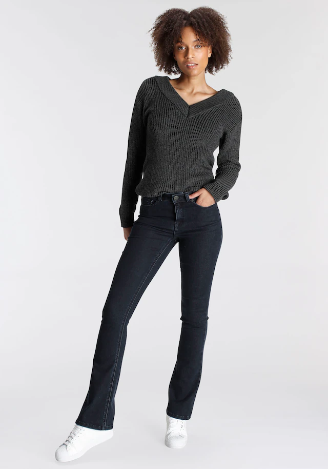 Arizona Bootcut-Jeans »Ultra Soft« elastische Passform, ausgestellte Beinform, hohe Leibhöhe