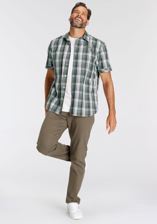 Man's World Kurzarmhemd mit kleinem Brustprint