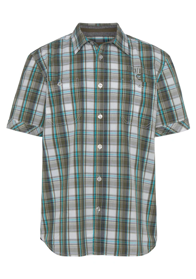 Man's World Kurzarmhemd mit kleinem Brustprint
