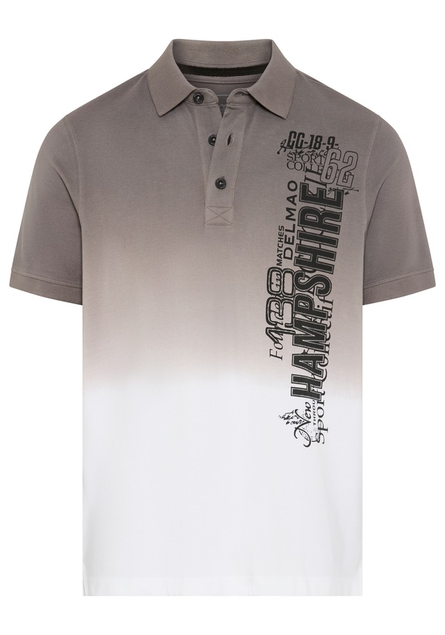DELMAO Poloshirt kurzärmelig, lässiges Batikmuster, Polokragen