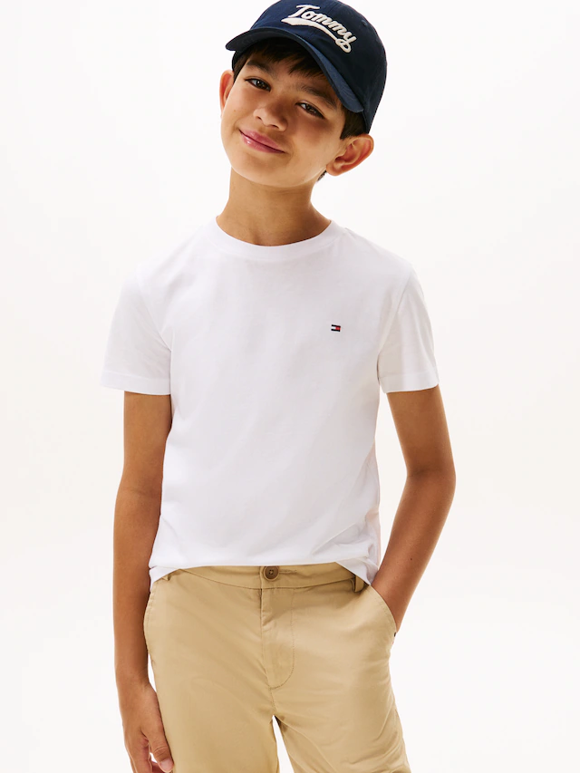 Tommy Hilfiger T-Shirt »ESSENTIAL COTTON TEE S/S« mit Logostickerei