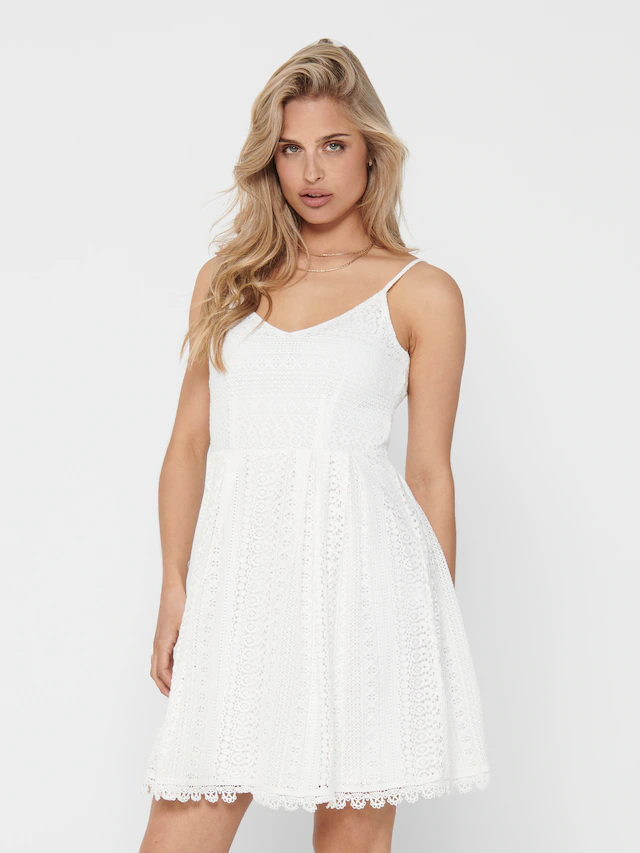 ONLY Trägerkleid »ONLHELENA – Trägerkleid aus Baumwolle für den Sommer« Baumwolle, regular fit, V-Ausschnitt