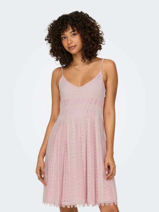 ONLY Trägerkleid »ONLHELENA – Trägerkleid aus Baumwolle für den Sommer« Baumwolle, regular fit, V-Ausschnitt