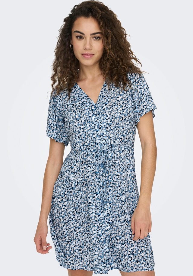 ONLY Minikleid »ONLEVIDA S/S SHORT DRESS WVN NOOS« Viskose, regular fit, V-Ausschnitt