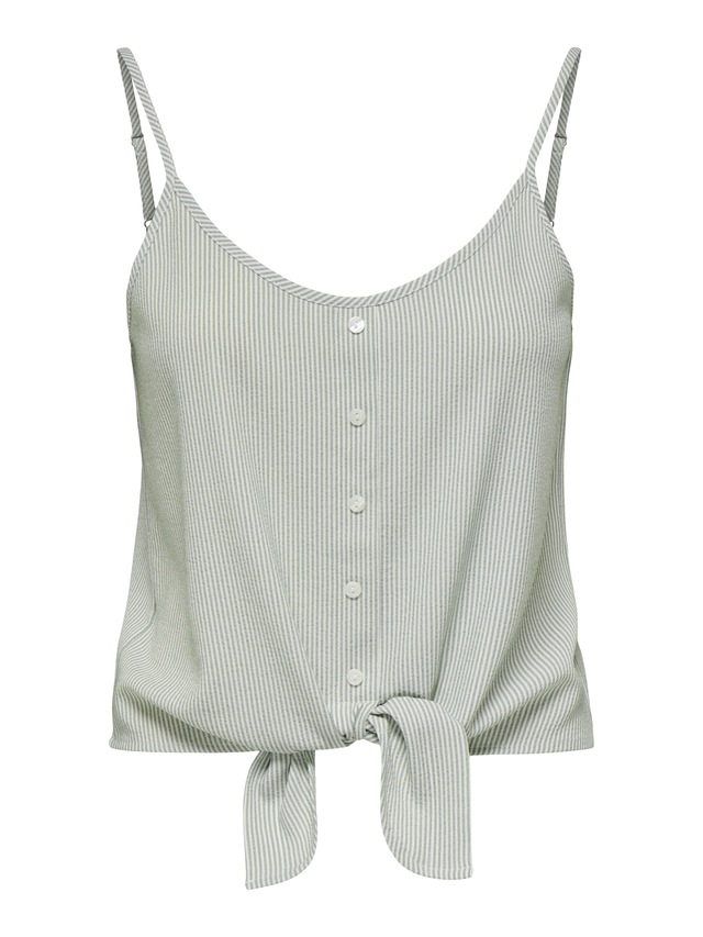 ONLY Trägertop »ONLLECEY SL KNOT SINGLET NOOS WVN« Materialmix, regular fit