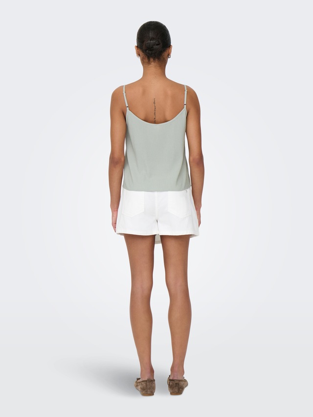 ONLY Trägertop »ONLLECEY SL KNOT SINGLET NOOS WVN« Materialmix, regular fit