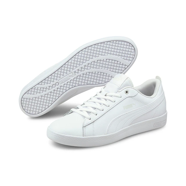 PUMA Sneaker »SMASH WNS V2 L« aus Leder und Synthetik, atmungsaktives Innenmaterial aus Textil