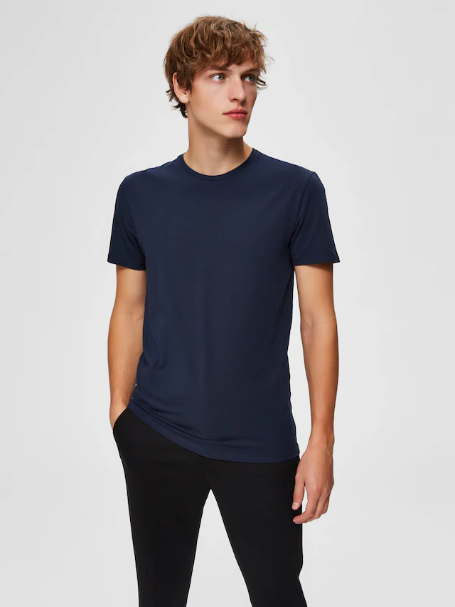 SELECTED Rundhalsshirt »SLHNEWPIMA SS O-NECK TEE NOOS«
