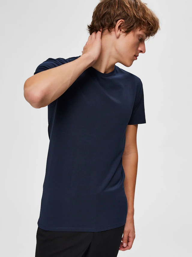 SELECTED Rundhalsshirt »SLHNEWPIMA SS O-NECK TEE NOOS«