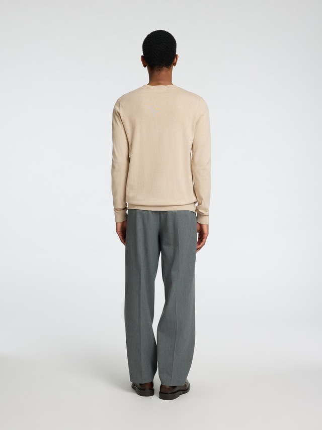 SELECTED Rundhalspullover »SLHBERG CREW NECK NOOS« Baumwolle, regular fit