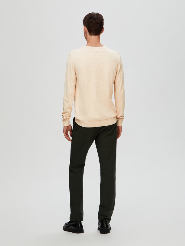 SELECTED Rundhalspullover »SLHBERG CREW NECK NOOS« Baumwolle, regular fit