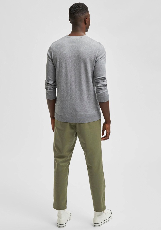 SELECTED Rundhalspullover »SLHBERG CREW NECK NOOS« Baumwolle, regular fit
