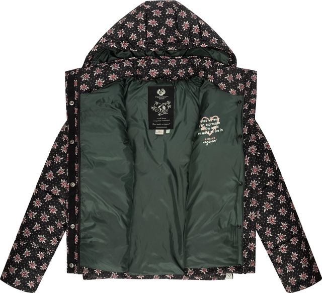 Ragwear Steppjacke »Relive Remake« mit Kapuze Modische cropped Winter Kurzjacke
