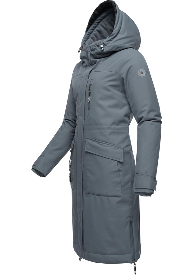 Ragwear Wintermantel »Refutura Remake« Langer wasserdichter Mantel mit Kapuze