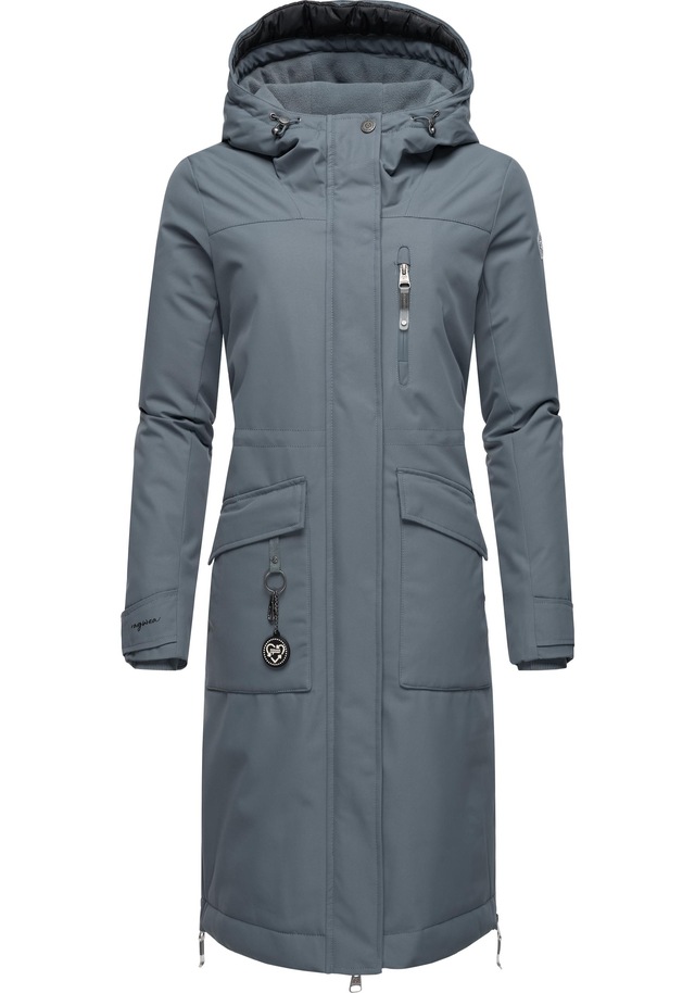 Ragwear Wintermantel »Refutura Remake« Langer wasserdichter Mantel mit Kapuze