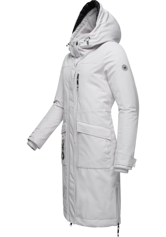 Ragwear Wintermantel »Refutura Remake« Langer wasserdichter Mantel mit Kapuze