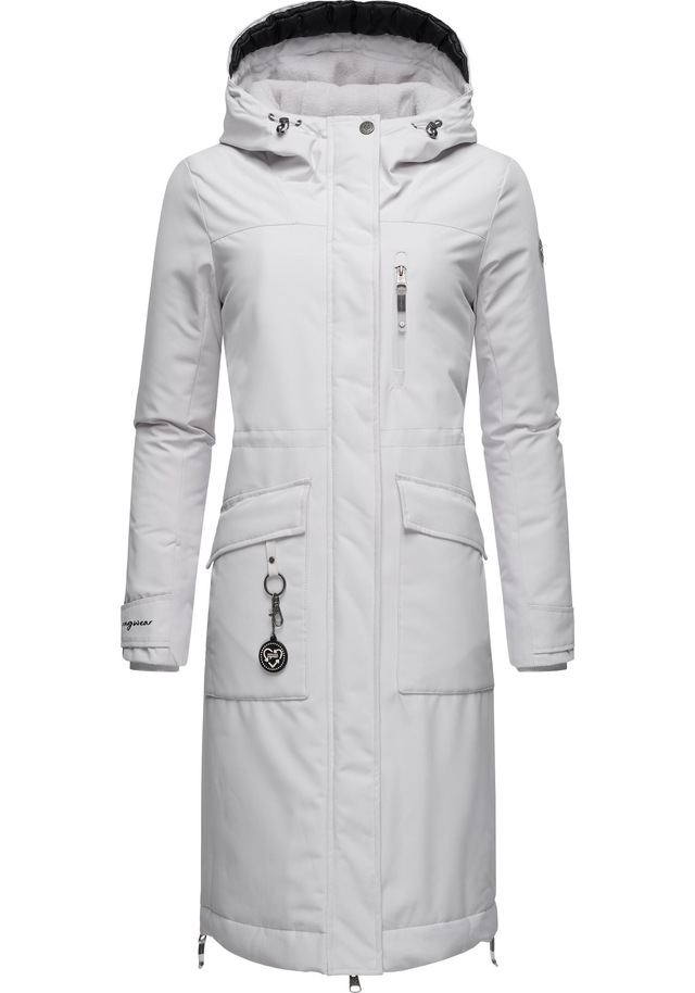 Ragwear Wintermantel »Refutura Remake« Langer wasserdichter Mantel mit Kapuze