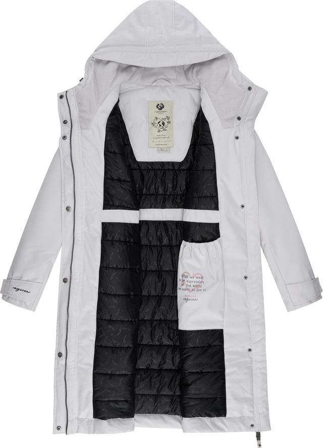 Ragwear Wintermantel »Refutura Remake« Langer wasserdichter Mantel mit Kapuze
