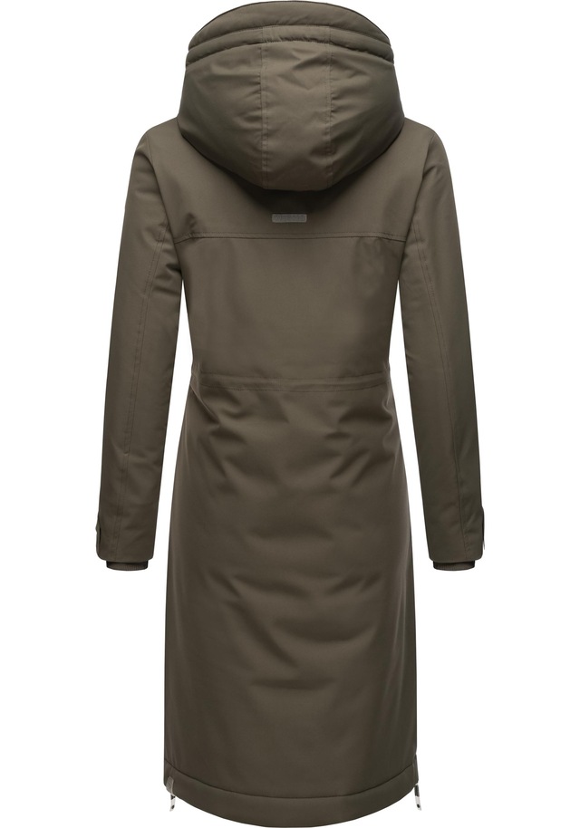 Ragwear Wintermantel »Refutura Remake« Langer wasserdichter Mantel mit Kapuze