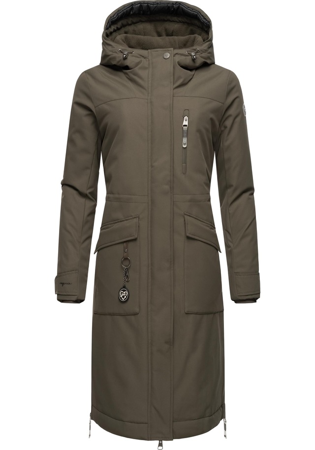 Ragwear Wintermantel »Refutura Remake« Langer wasserdichter Mantel mit Kapuze