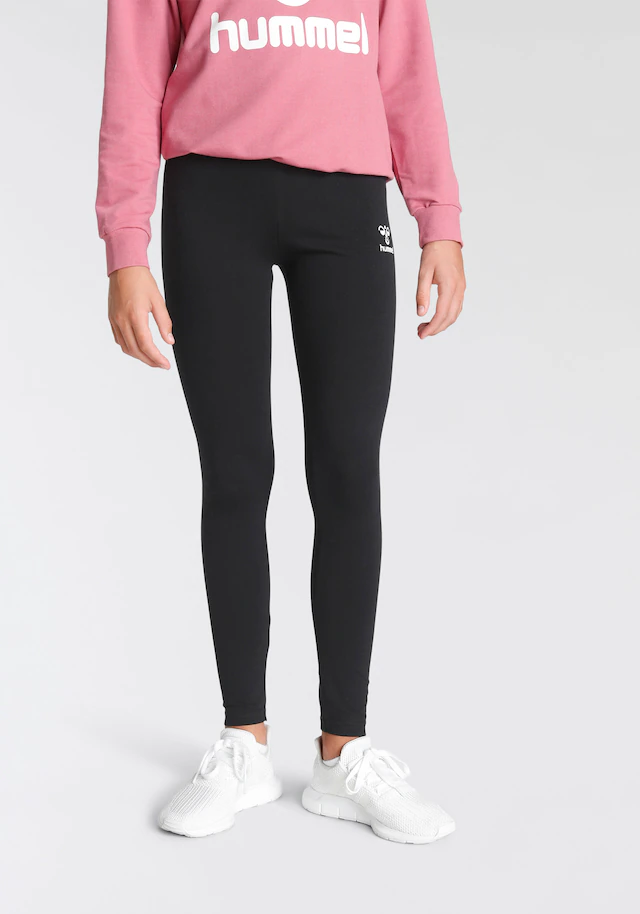hummel Leggings »für Kinder« für Kinder, mit abgesteppter Beinabschluss, extra enge Beinform