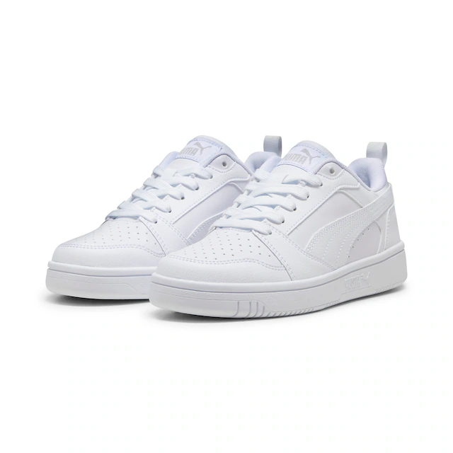 PUMA Sneaker »REBOUND V6 LO JR« mit Schnürverschluss, dämpfendes Fußbett, aus Synthetik