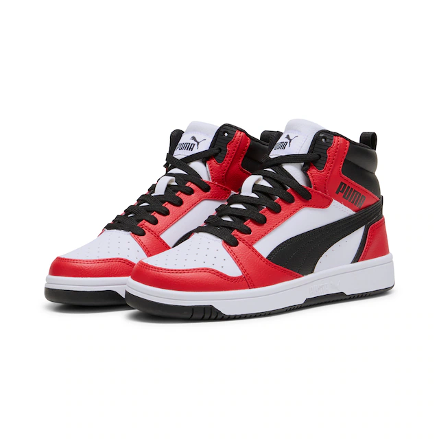PUMA Sneaker »REBOUND V6 MID JR« knöchelhoch, retro-inspiriertes Design, mit SOFTFOAM+ Dämpfung