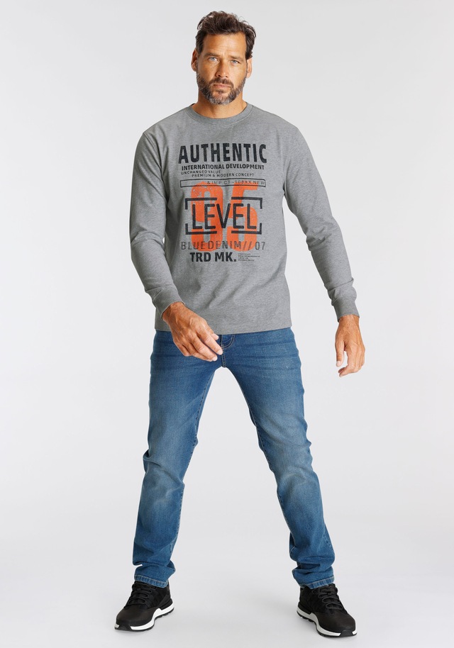 Man's World Langarmshirt »neue Farbe!« Langarm, bedruckt, aus Baumwolle und Viskose, mit Rippbündchen