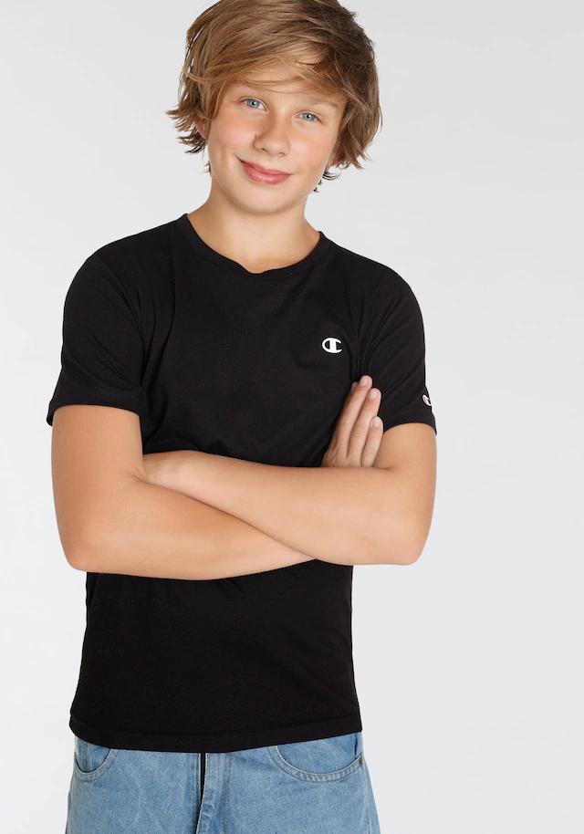 Champion T-Shirt Packung, 2 Stk. 2er-Pack, Kurzarm, mit Rundhalsausschnitt, aus Baumwolle