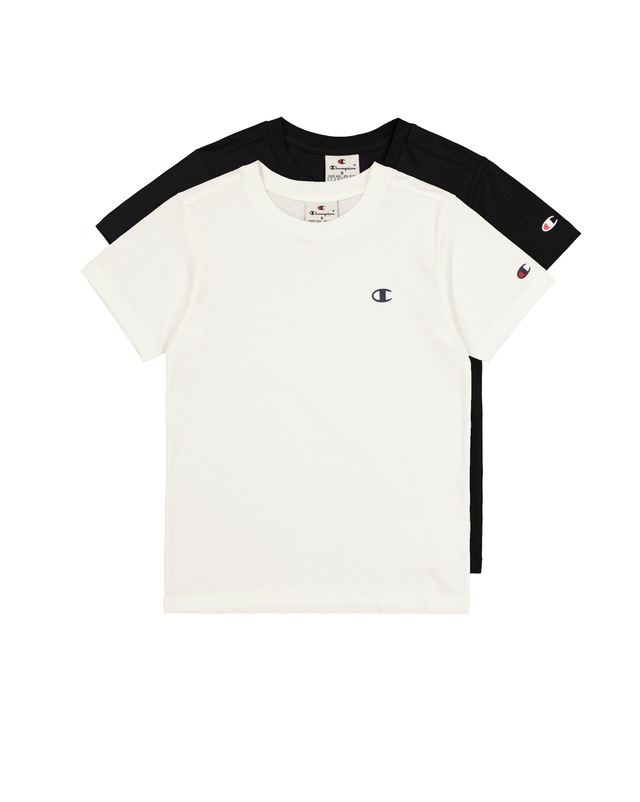 Champion T-Shirt Packung, 2 Stk. 2er-Pack, Kurzarm, mit Rundhalsausschnitt, aus Baumwolle