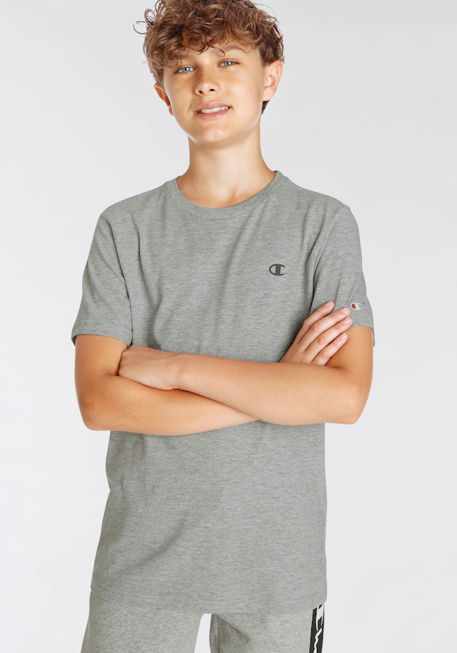 Champion T-Shirt Packung, 2 Stk. 2er-Pack, Kurzarm, mit Rundhalsausschnitt, aus Baumwolle