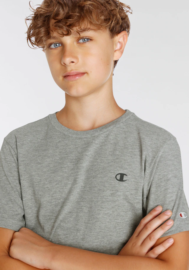 Champion T-Shirt Packung, 2 Stk. 2er-Pack, Kurzarm, mit Rundhalsausschnitt, aus Baumwolle