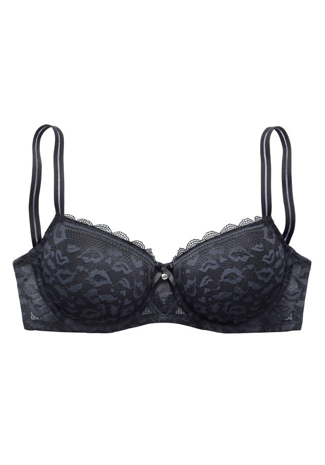Vivance Schalen-BH aus Spitze in Leo-Optik im modischen Balconnet-Schnitt, Dessous