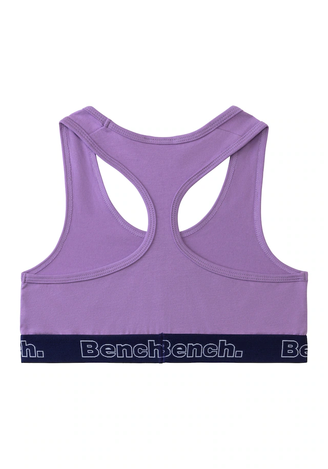 Bench. Bustier Packung, 3 Bündchen mit Logoschriftzug, Racerback, unifarben