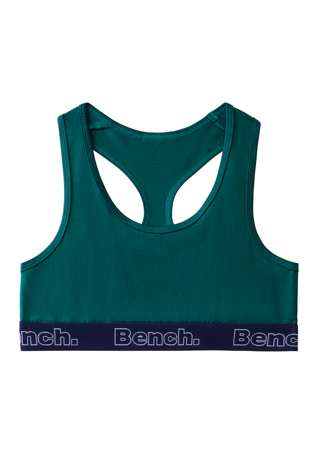 Bench. Bustier Packung, 3 Bündchen mit Logoschriftzug, Racerback, unifarben