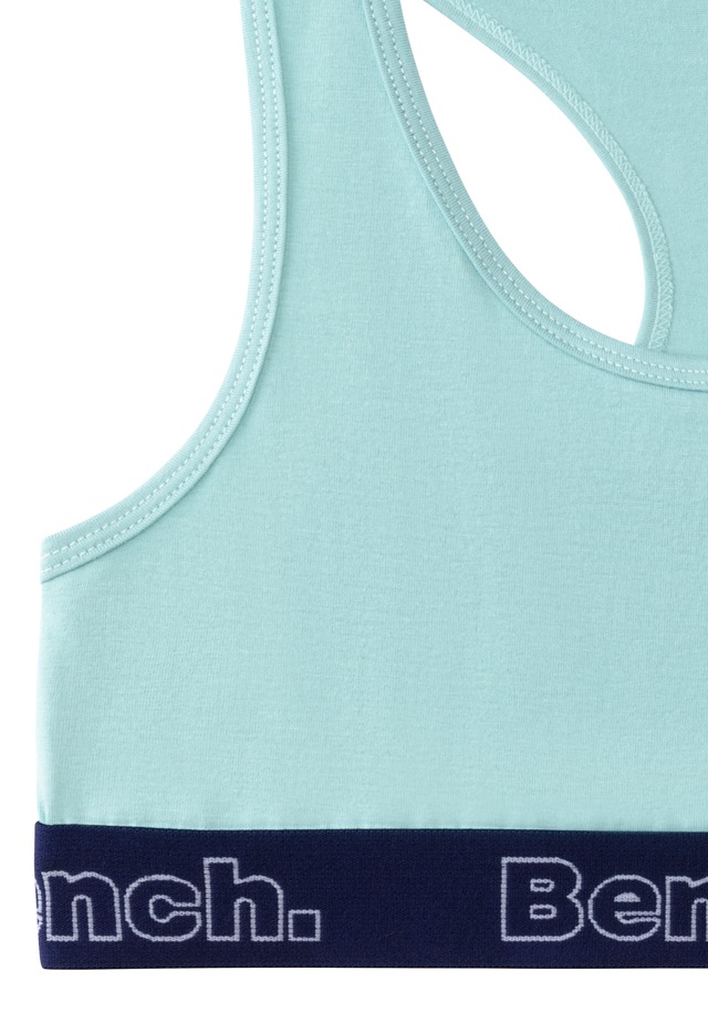 Bench. Bustier Packung, 3 Bündchen mit Logoschriftzug, Racerback, unifarben