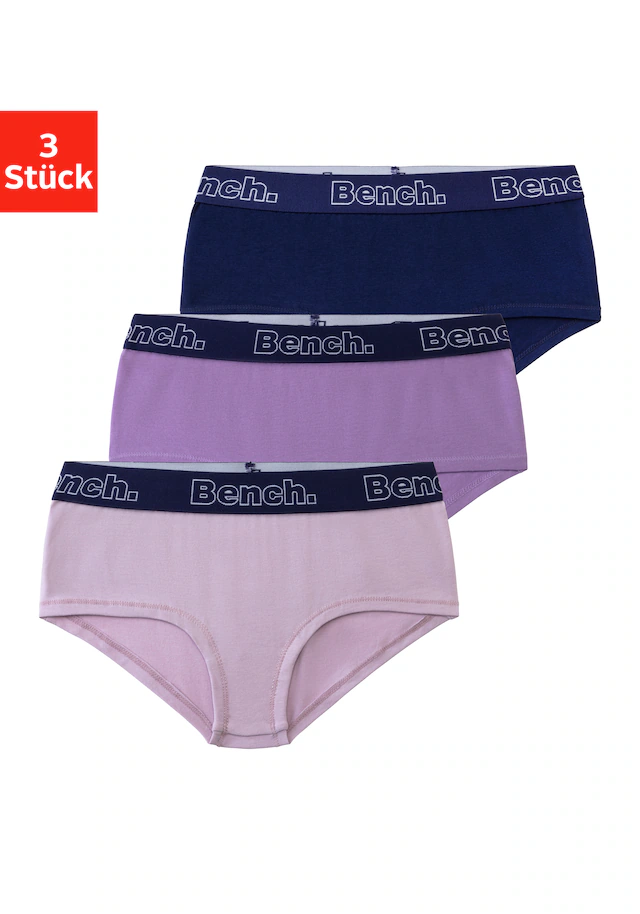 Bench. Panty Packung, 3 Stk. unifarben, mit Logobund, Baumwollmischung