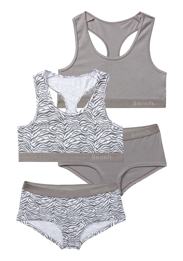 Bench. Set: Bustier mit Panty, 4 in tonigem Zebramuster