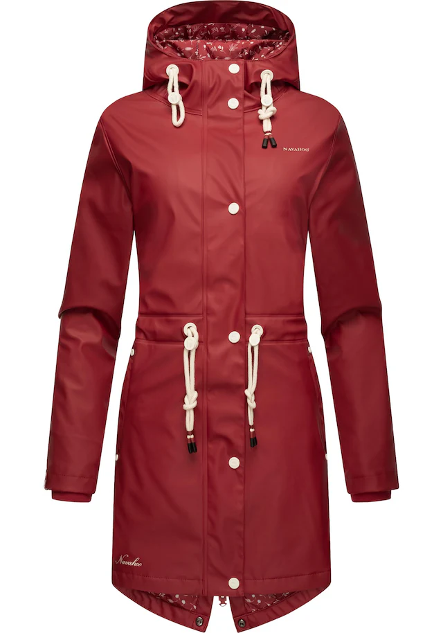 Navahoo Regenjacke »Flower of Ocean« mit Kapuze Wasserdichter Damen Outdoor Regenmantel
