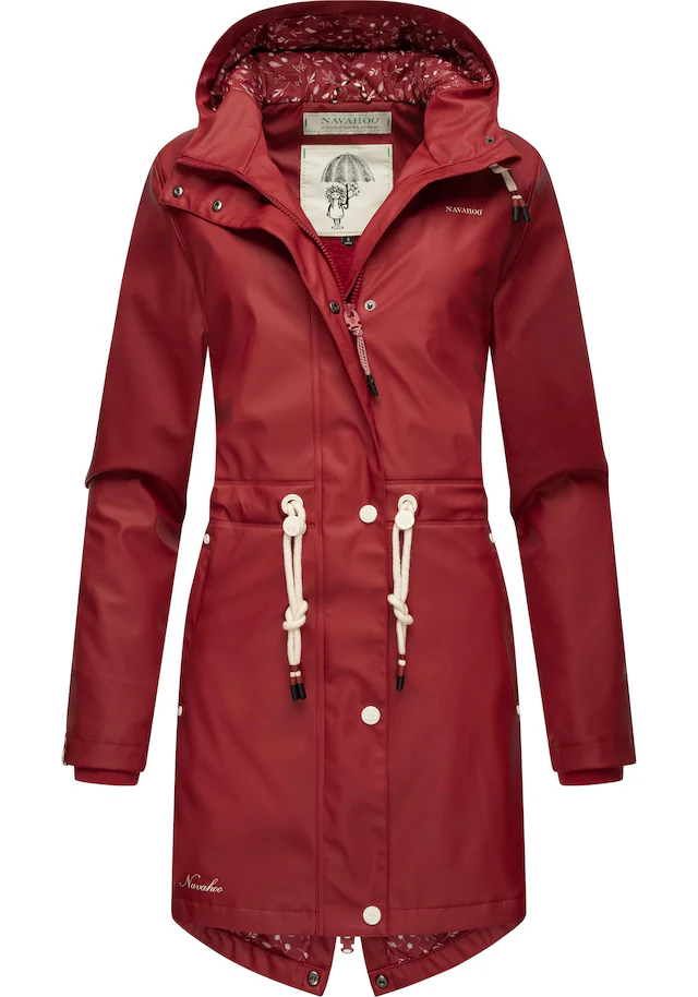 Navahoo Regenjacke »Flower of Ocean« mit Kapuze Wasserdichter Damen Outdoor Regenmantel