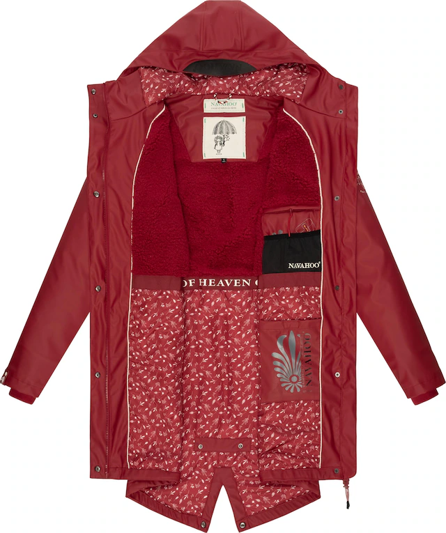 Navahoo Regenjacke »Flower of Ocean« mit Kapuze Wasserdichter Damen Outdoor Regenmantel