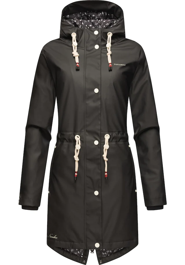 Navahoo Regenjacke »Flower of Ocean« mit Kapuze Wasserdichter Damen Outdoor Regenmantel