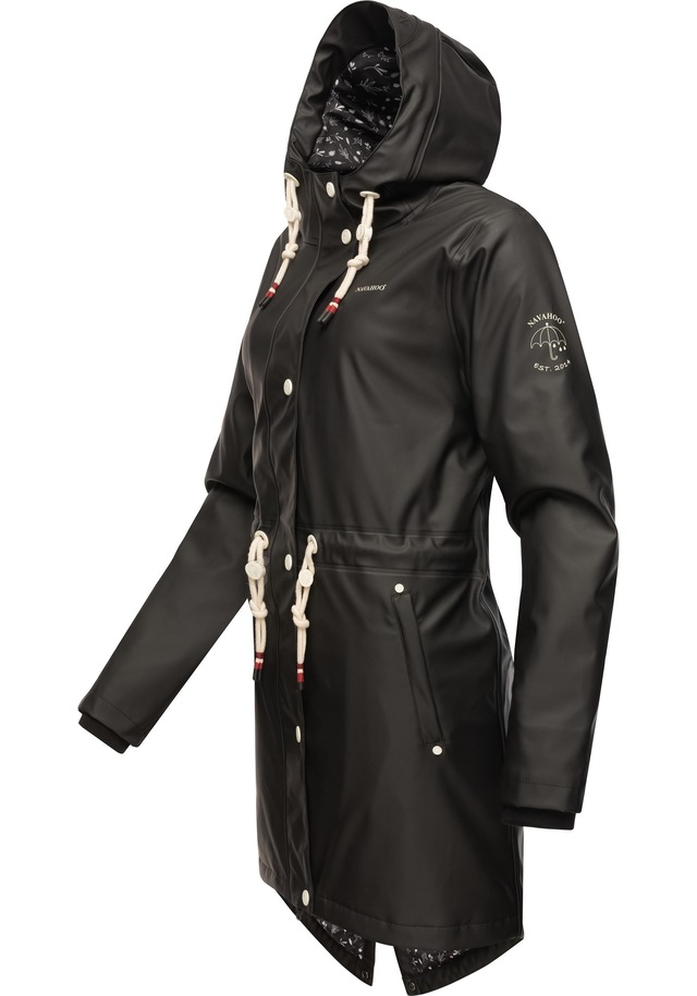 Navahoo Regenjacke »Flower of Ocean« mit Kapuze Wasserdichter Damen Outdoor Regenmantel