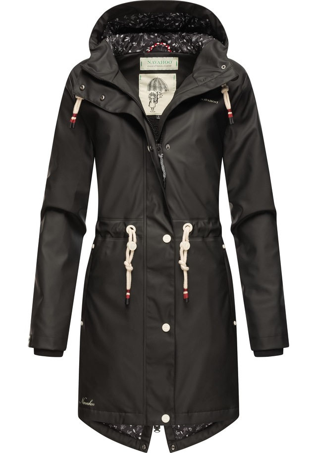 Navahoo Regenjacke »Flower of Ocean« mit Kapuze Wasserdichter Damen Outdoor Regenmantel