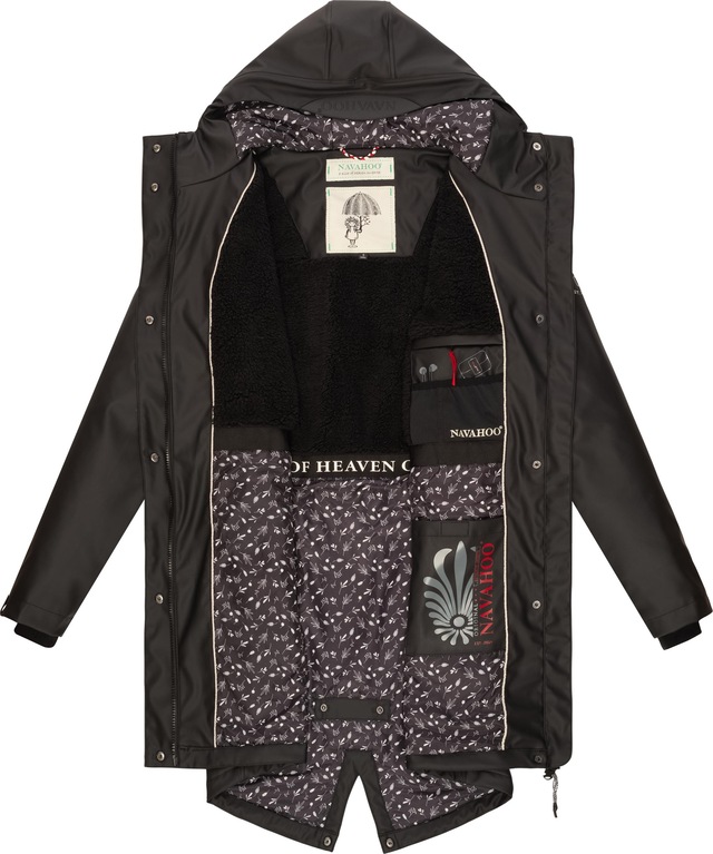 Navahoo Regenjacke »Flower of Ocean« mit Kapuze Wasserdichter Damen Outdoor Regenmantel