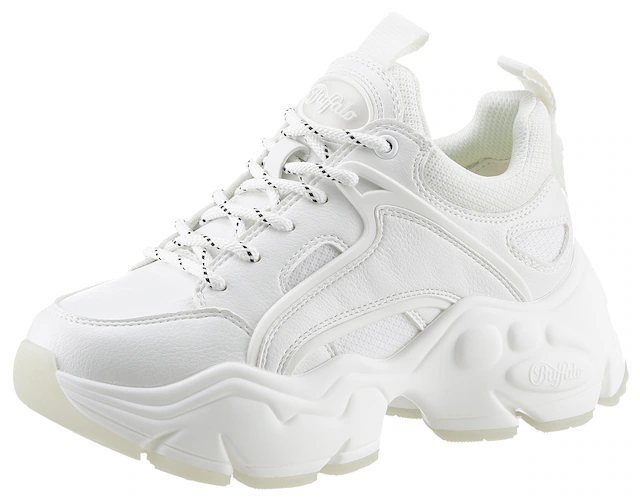 Buffalo Sneaker »BINARY« in monochromer Optik, Freizeitschuh, Halbschuh, Schnürschuh