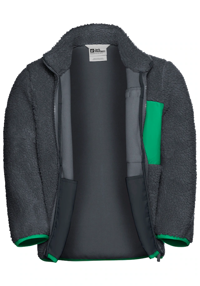 Jack Wolfskin Fleecejacke »ICE CURL JACKET K« mit Eingrifftaschen und Brusttaschen, atmungsaktiv, winddicht